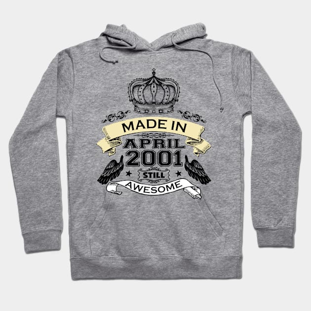 Made in April 2001 Bday Hoodie by StarWheel